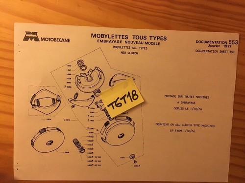 Motobécane nouvel embrayage